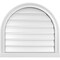 Ekena Millwork Round Top Surface Mount PVC Gable Vent: Functional, w/ 2"W x 2"P Brickmould Sill Frame, 26"W x 24"H GVPRT26X2403SF - alternate 1